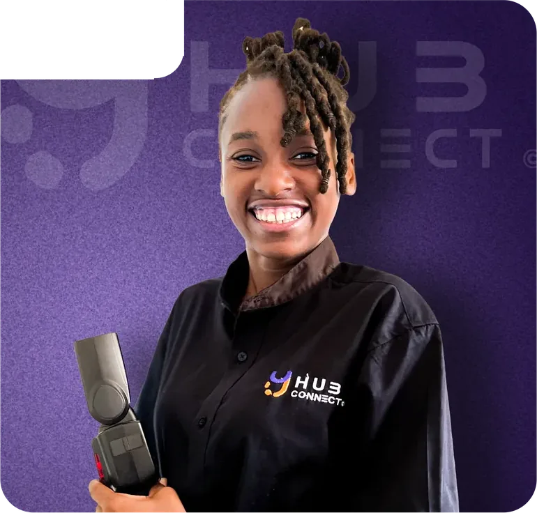 Yon etidyant Hubconnect